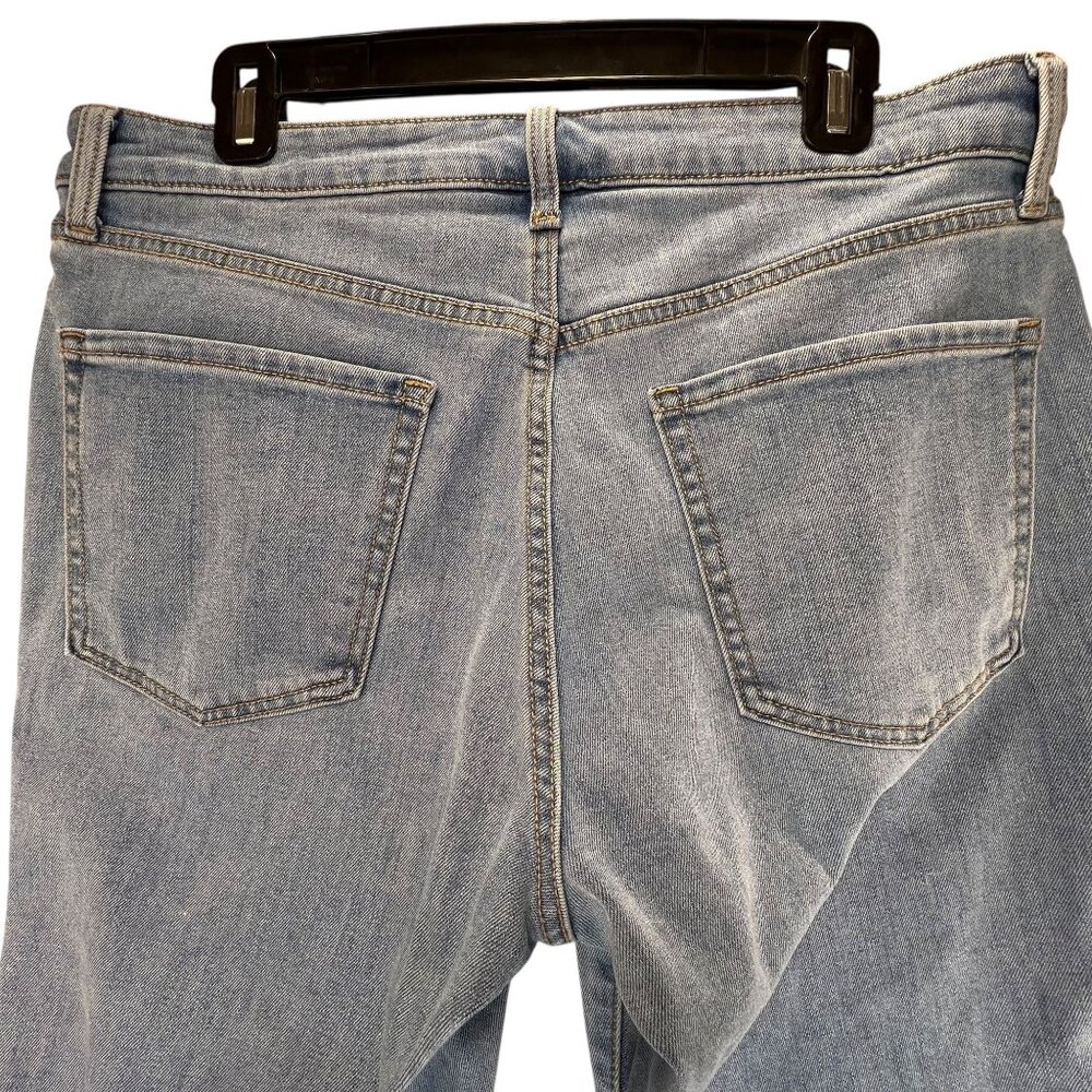 Old Navy High Rise OG Straight Jeans Size 12 Light Wash Denim Stretch Womens - Picture 7 of 12